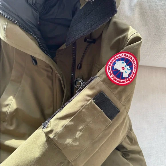 Canada Goose Olive Green Parka with Fur Trim